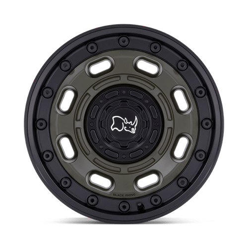 17x8 Black Rhino Atlas Olive Drab Green With Black Lip Wheel 5x4.5/5x5 (38mm)