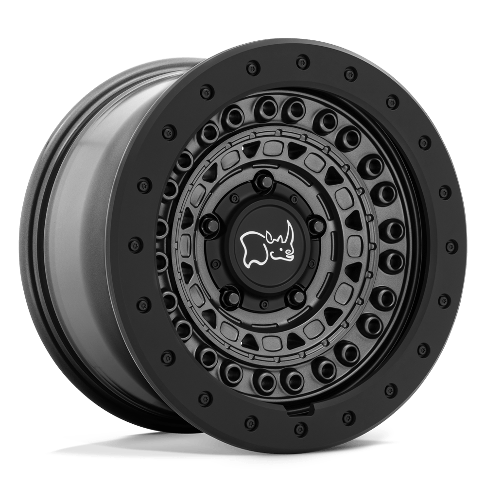 20x9 Black Rhino BARRICADE Gun Black With Black Rock Guard Wheel 5x5 (-18mm)