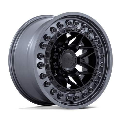 17x9 Black Rhino Alpha Matte Black With Gunmetal Lip Wheel 6x135 (-12mm)