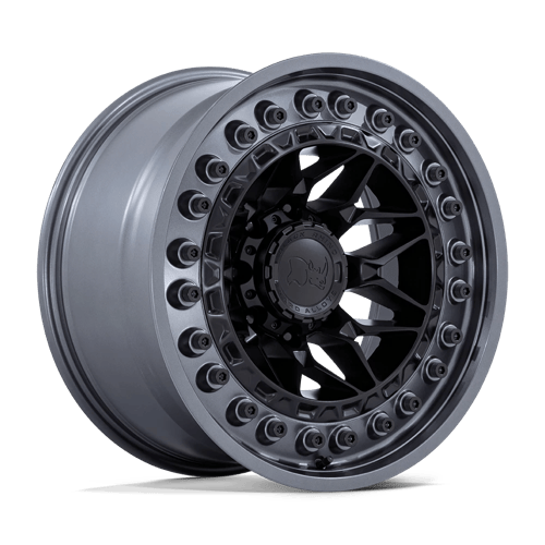 17x9 Black Rhino Alpha Matte Black With Gunmetal Lip Wheel 6x135 (-12mm)