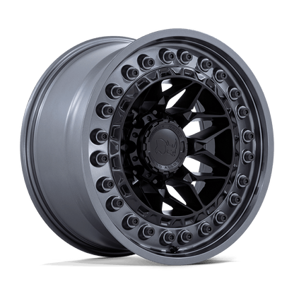 18x9 Black Rhino Alpha Matte Black With Gunmetal Lip Wheel 8x6.5 (0mm)