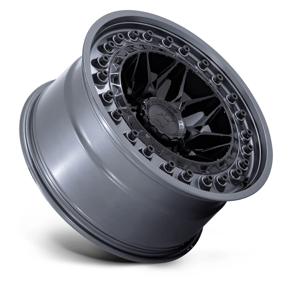 17x9 Black Rhino Alpha Matte Black With Gunmetal Lip Wheel 5x5 (0mm)