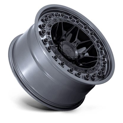 17x9 Black Rhino Alpha Matte Black With Gunmetal Lip Wheel 5x5 (0mm)
