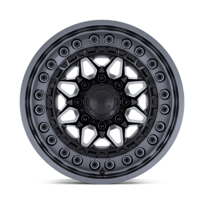 17x9 Black Rhino Alpha Matte Black With Gunmetal Lip Wheel 6x135 (0mm)