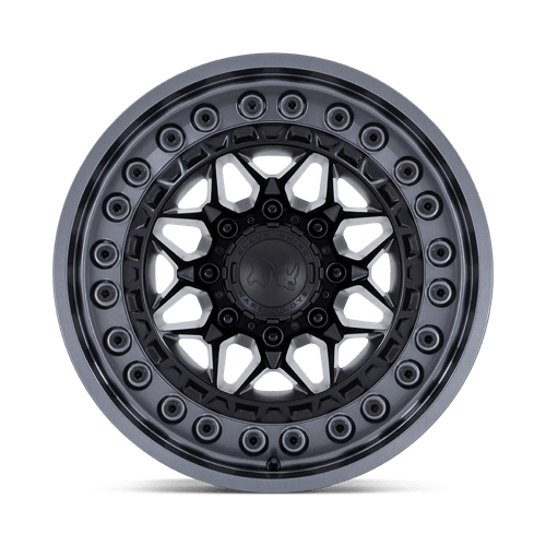 17x9 Black Rhino Alpha Matte Black With Gunmetal Lip Wheel 6x135 (0mm)