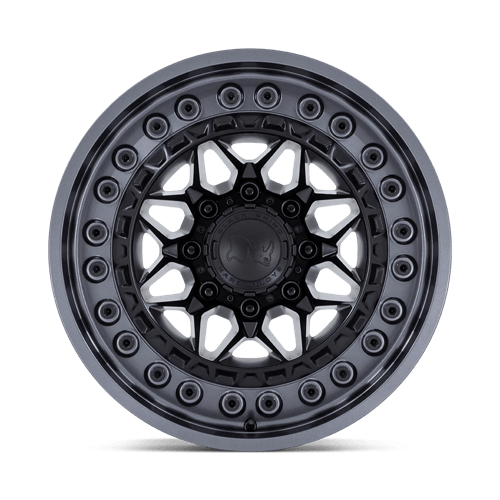 17x9 Black Rhino Alpha Matte Black With Gunmetal Lip Wheel 6x135 (-12mm)