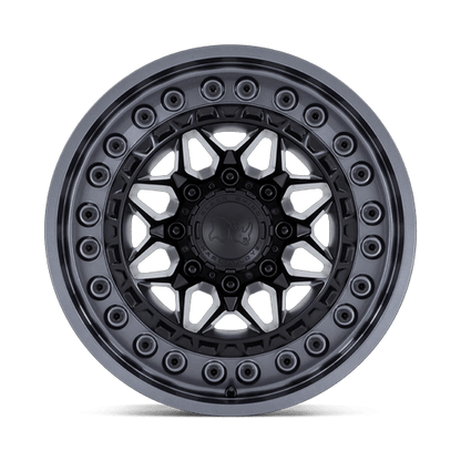 17x9 Black Rhino Alpha Matte Black With Gunmetal Lip Wheel 6x135 (-12mm)