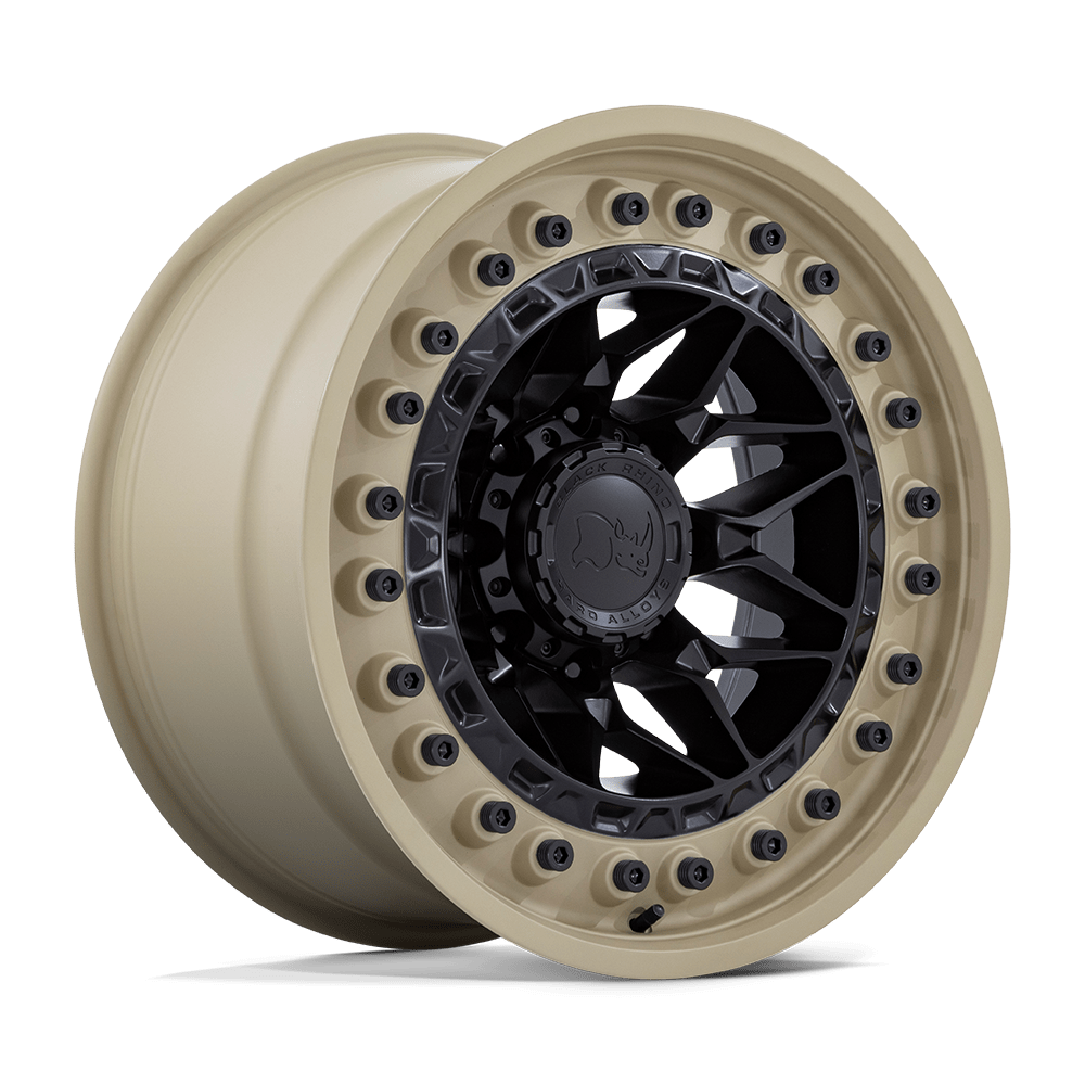 17x9 Black Rhino Alpha Matte Black With Sand Lip Wheel 6x5.5 (-12mm)
