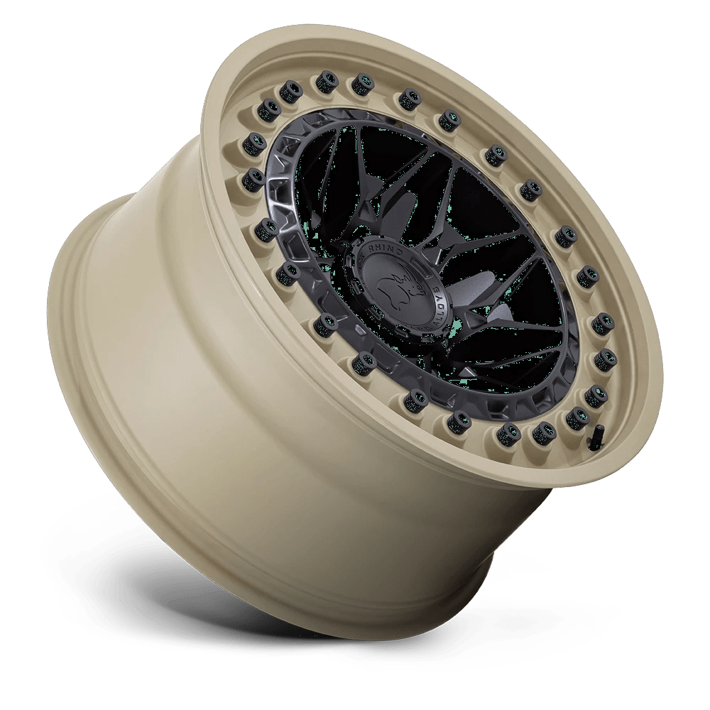 17x9 Black Rhino Alpha Matte Black With Sand Lip Wheel 6x5.5 (-12mm)