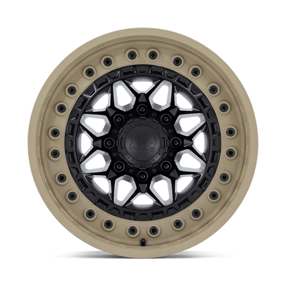 17x9 Black Rhino Alpha Matte Black With Sand Lip Wheel 6x5.5 (-12mm)