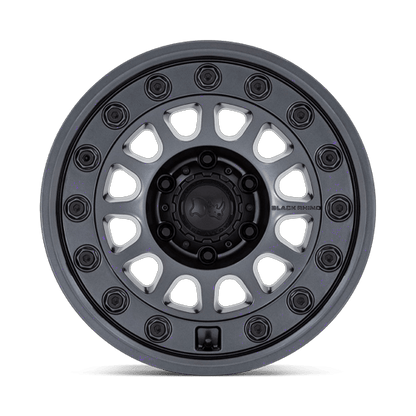 17x8.5 Black Rhino BR012 Outback Matte Gunmetal Wheel 5x5 (-10mm)