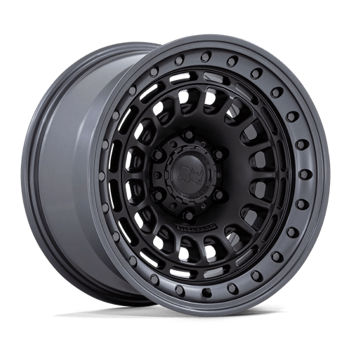 17x9 Black Rhino BR014 Sahara Matte Black W/ Gunmetal Lip Wheel 6x4.5 (0mm)