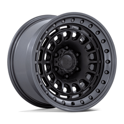 17x9 Black Rhino BR014 Sahara Matte Black W/ Gunmetal Lip Wheel 6x135 (-12mm)
