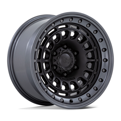 17x9 Black Rhino BR014 Sahara Matte Black W/ Gunmetal Lip Wheel 5x5 (-12mm)