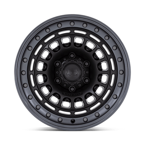 17x9 Black Rhino BR014 Sahara Matte Black W/ Gunmetal Lip Wheel 6x5.5 (-12mm)