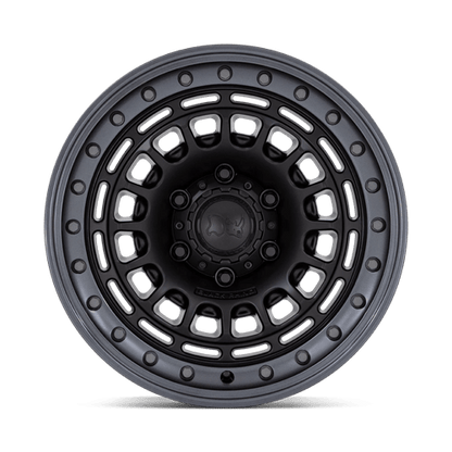 17x9 Black Rhino BR014 Sahara Matte Black W/ Gunmetal Lip Wheel 6x5.5 (0mm)