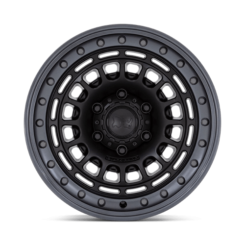 17x9 Black Rhino BR014 Sahara Matte Black W/ Gunmetal Lip Wheel 6x135 (0mm)