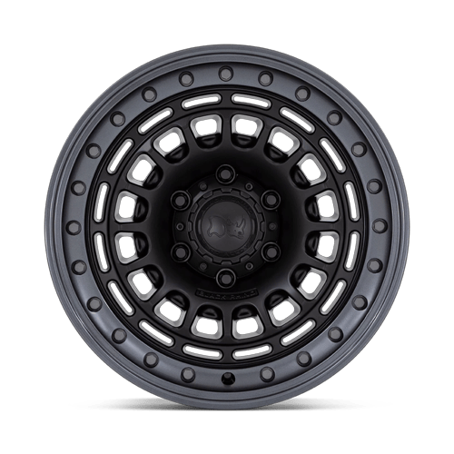 17x9 Black Rhino BR014 Sahara Matte Black W/ Gunmetal Lip Wheel 6x5.5 (0mm)