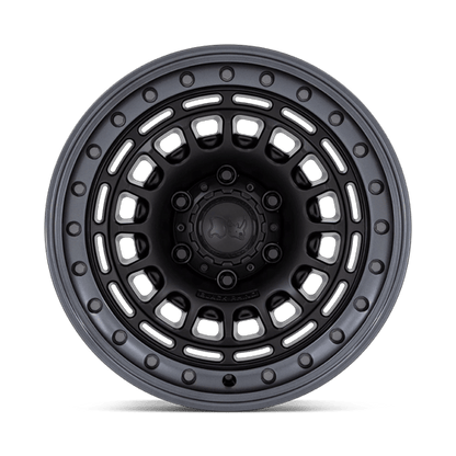 17x9 Black Rhino BR014 Sahara Matte Black W/ Gunmetal Lip Wheel 6x5.5 (0mm)