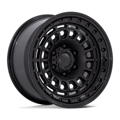 17x9 Black Rhino BR014 Sahara Matte Black W/ Gloss Black Lip Wheel 6x135 (-12mm)