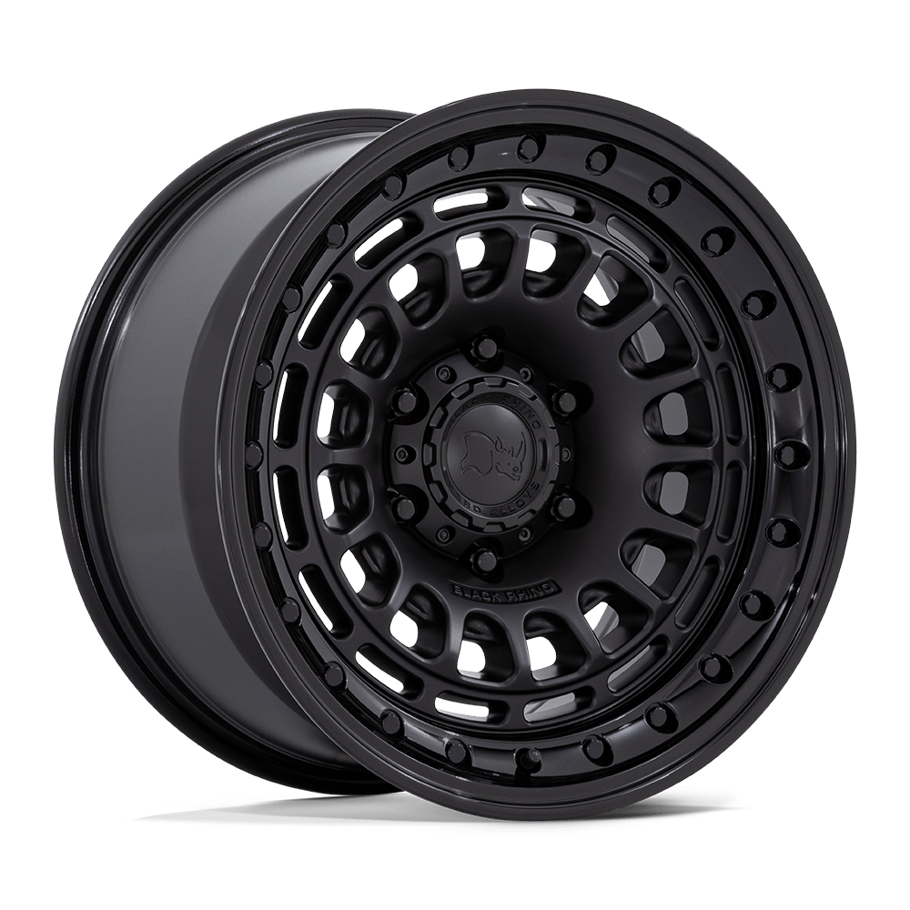 17x9 Black Rhino BR014 Sahara Matte Black W/ Gloss Black Lip Wheel 5x5 (0mm)