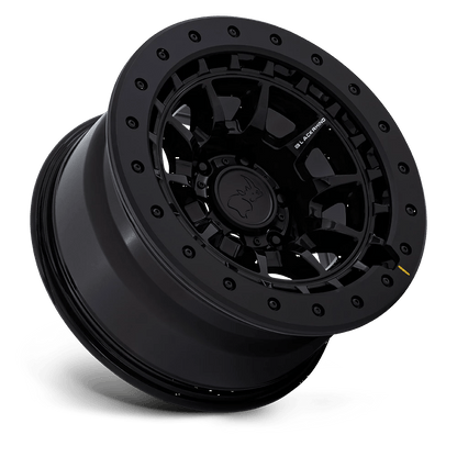 17x8.5 Black Rhino BR016 Tusk Gloss Black Wheel 6x5.5 (0mm)