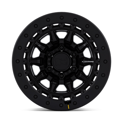 17x8.5 Black Rhino BR016 Tusk Gloss Black Wheel 6x4.5 (-10mm)