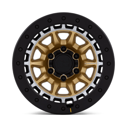 17x8.5 Black Rhino BR016 Tusk Matte Gold W/ Machined Ring Wheel 6x4.5 (0mm)