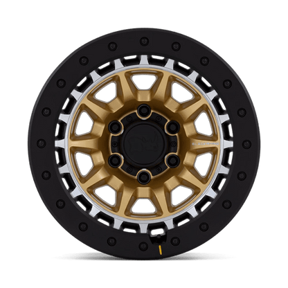 17x8.5 Black Rhino BR016 Tusk Matte Gold W/ Machined Ring Wheel 6x5.5 (0mm)