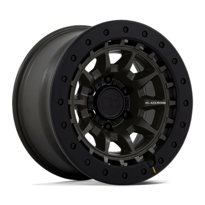 17x8.5 Black Rhino BR016 Tusk Olive Drab Green Wheel 5x5.5 (0mm)