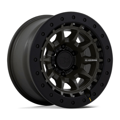 17x8.5 Black Rhino BR016 Tusk Olive Drab Green Wheel 6x135 (0mm)