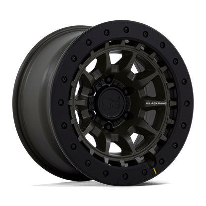 17x8.5 Black Rhino BR016 Tusk Olive Drab Green Wheel 5x5.5 (0mm)