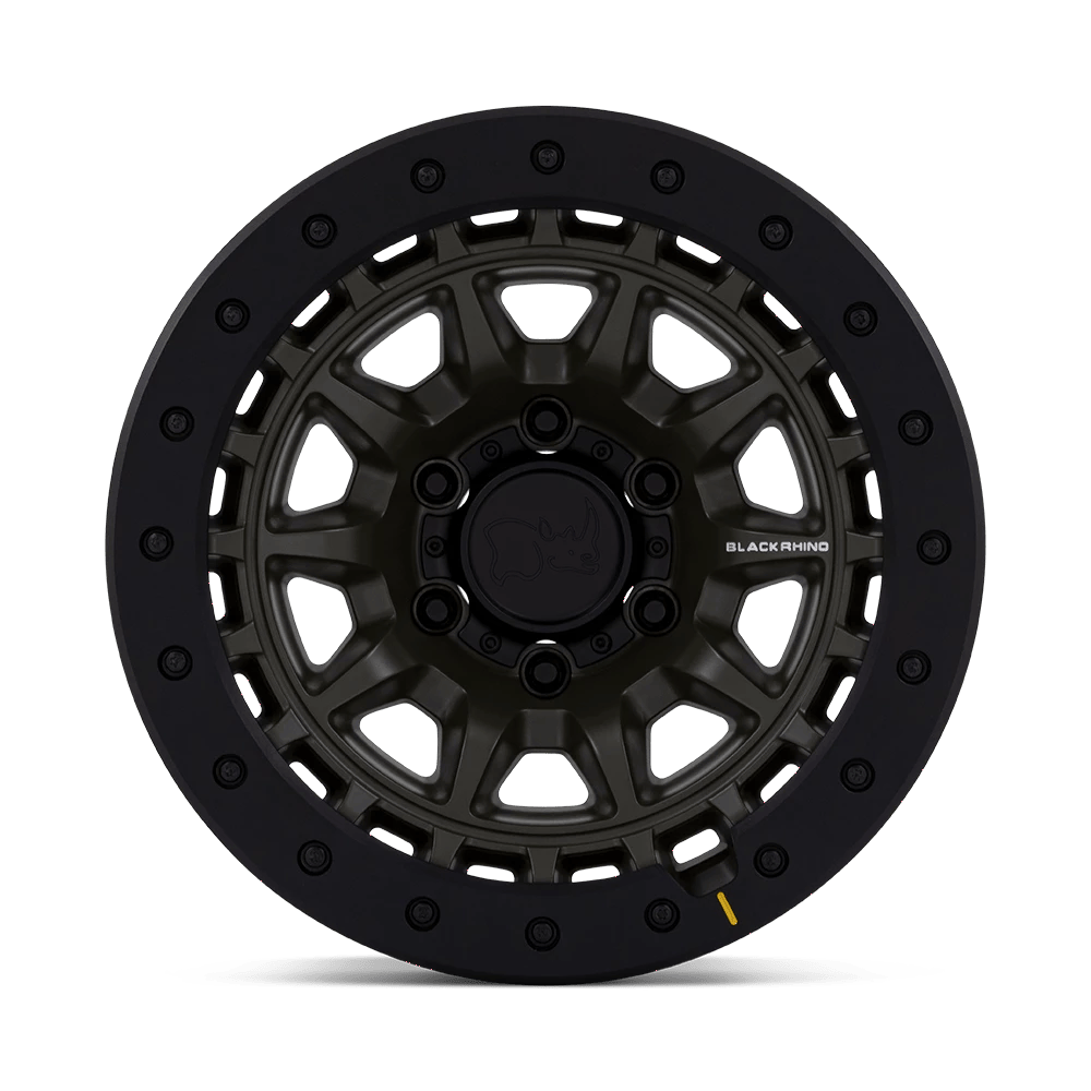 17x8.5 Black Rhino BR016 Tusk Olive Drab Green Wheel 5x5 (-10mm)