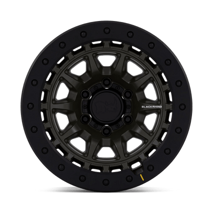 17x8.5 Black Rhino BR016 Tusk Olive Drab Green Wheel 5x5 (-10mm)