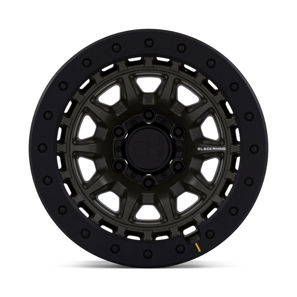 17x8.5 Black Rhino BR016 Tusk Olive Drab Green Wheel 5x5 (-10mm)