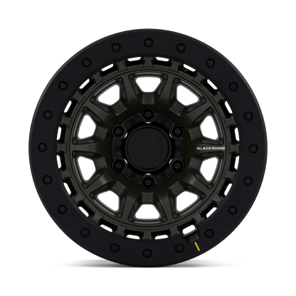 17x8.5 Black Rhino BR016 Tusk Olive Drab Green Wheel 5x5 (-10mm)