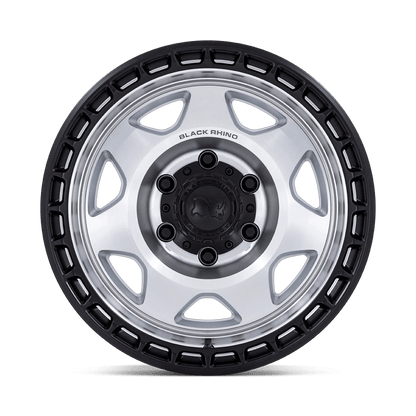 17x8.5 Black Rhino BR018 Voyager Silver Machined W/ Black Lip Wheel 5x5 (0mm)