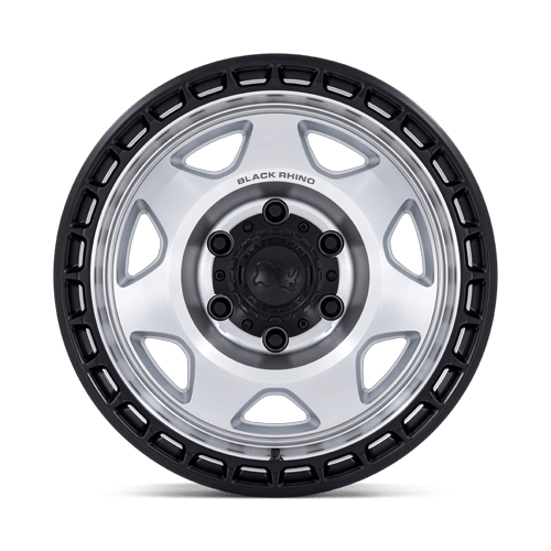 17x8.5 Black Rhino BR018 Voyager Silver Mach Matte Black Wheel 6x120 (0mm)