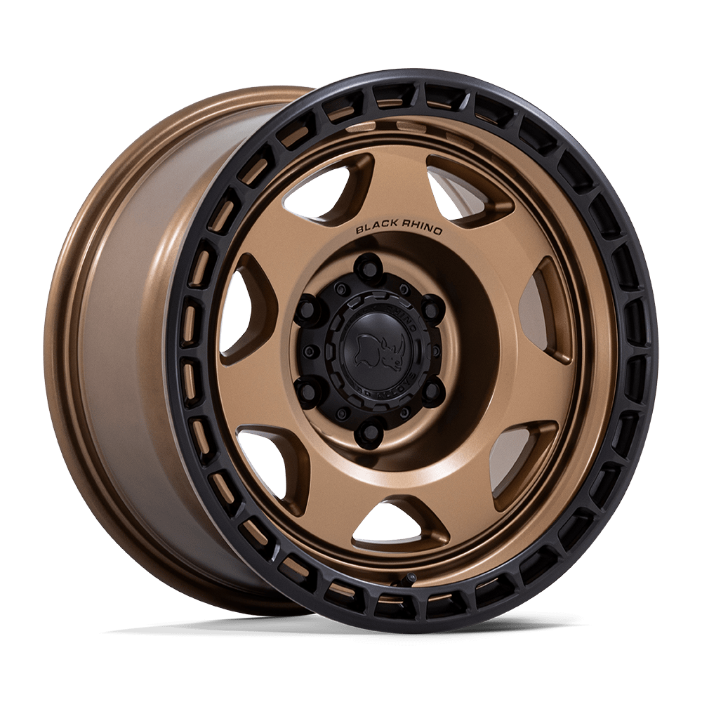 17x8.5 Black Rhino BR018 Voyager Matte Bronze Black Lip Wheel 6x4.5 (-10mm)