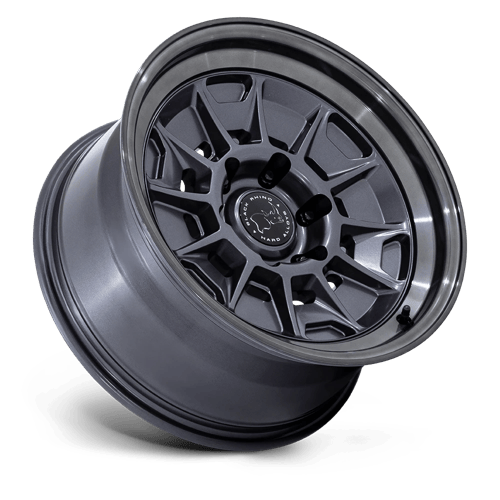 17x8.5 Black Rhino BR021 Mondo Matte Gunmetal W/ Gloss Gray Wheel 6x5.5 (20mm)