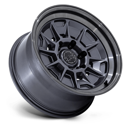 17x8.5 Black Rhino BR021 Mondo Matte Gunmetal W/ Gloss Gray Wheel 6x5.5 (20mm)