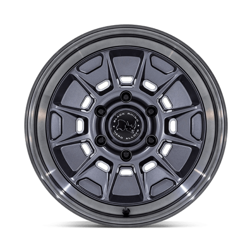 17x8.5 Black Rhino BR021 Mondo Matte Gunmetal W/ Gloss Gray Wheel 6x5.5 (-10mm)