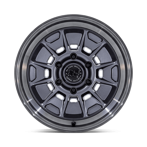 17x9 Black Rhino BR021 Mondo Matte Gunmetal W/ Gloss Gray Wheel 6x5.5 (-38mm)