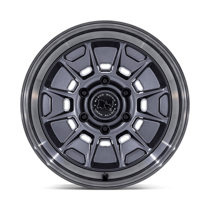 17x9 Black Rhino BR021 Mondo Matte Gunmetal W/ Gloss Gray Wheel 6x5.5 (-38mm)