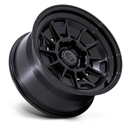 17x8.5 Black Rhino BR021 Mondo Matte Black W/ Gloss Black Wheel 6x5.5 (-10mm)