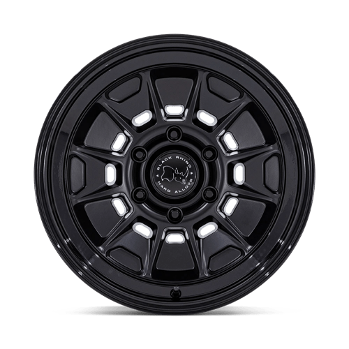 17x9 Black Rhino BR021 Mondo Matte Black W/ Gloss Black Lip Wheel 6x5.5 (-38mm)