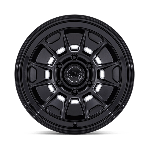 17x9 Black Rhino BR021 Mondo Matte Black W/ Gloss Black Lip Wheel 6x5.5 (-38mm)