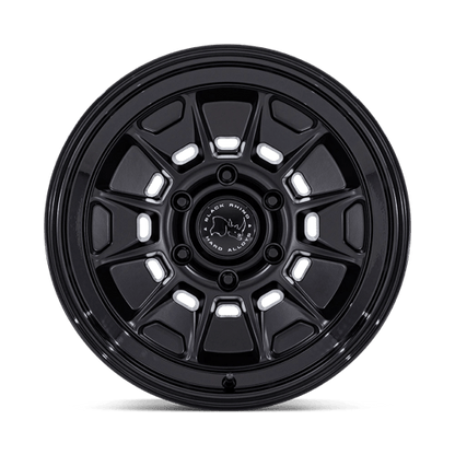 17x9 Black Rhino BR021 Mondo Matte Black W/ Gloss Black Lip Wheel 6x5.5 (-38mm)