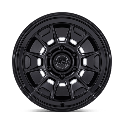 17x8.5 Black Rhino BR021 Mondo Matte Black W/ Gloss Black Wheel 6x5.5 (-10mm)