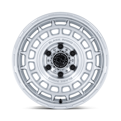17x8.5 Black Rhino BR024 Awol Silver W/ Machined Face Wheel 6x5.5 (10mm)